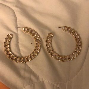 Gold Chain Link Earrings (backs not included, they were not secure)